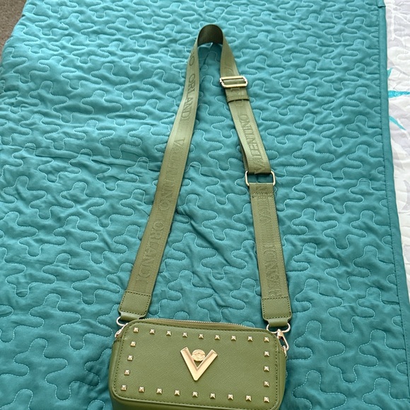 Valentino Green Crossbody Bag with Gold Studs - Picture 1 of 8
